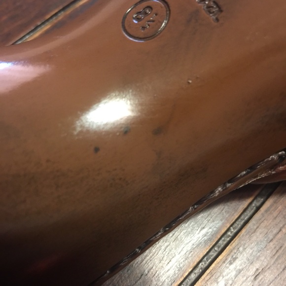 Victoria Spenser Leather Wedges w/Leather Flower - Picture 5 of 8